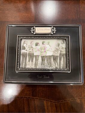 Grasslands Road Black Frame with Silver Accents - 'Good Friends' Accent